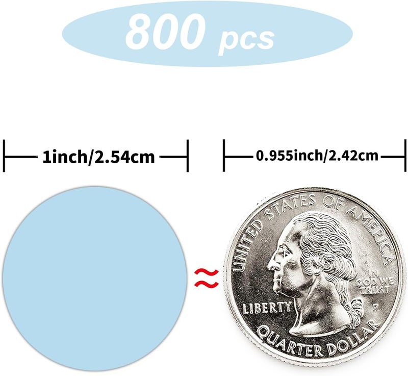 starboling 800Pcs 1inch Light Blue Round Color Coding,Dot Stickers Labels,Can Writing for Office,Student Classroom and Other Scenarios - Image 2